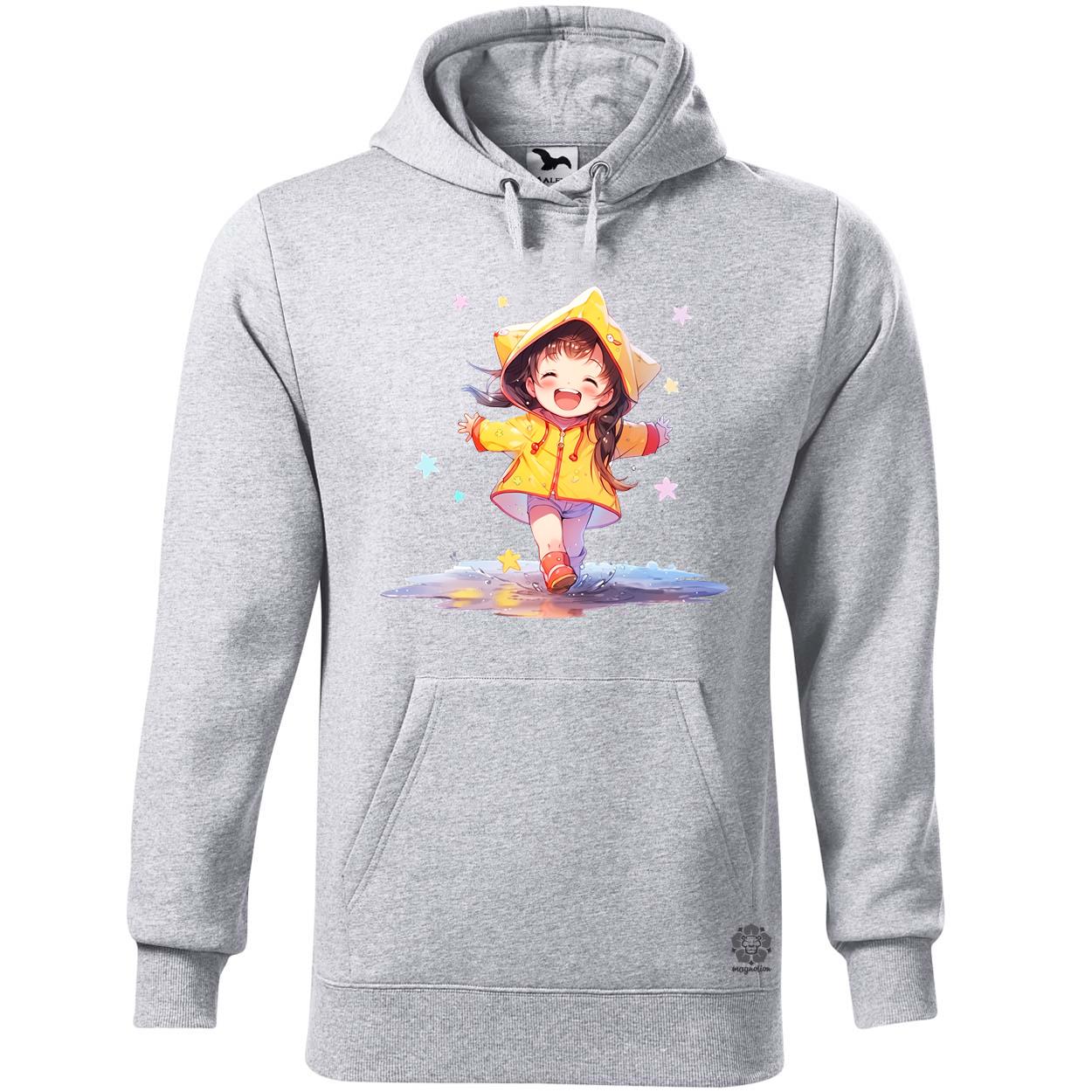 Chibi lány esőben táncol v3 egyedi  pulóver 