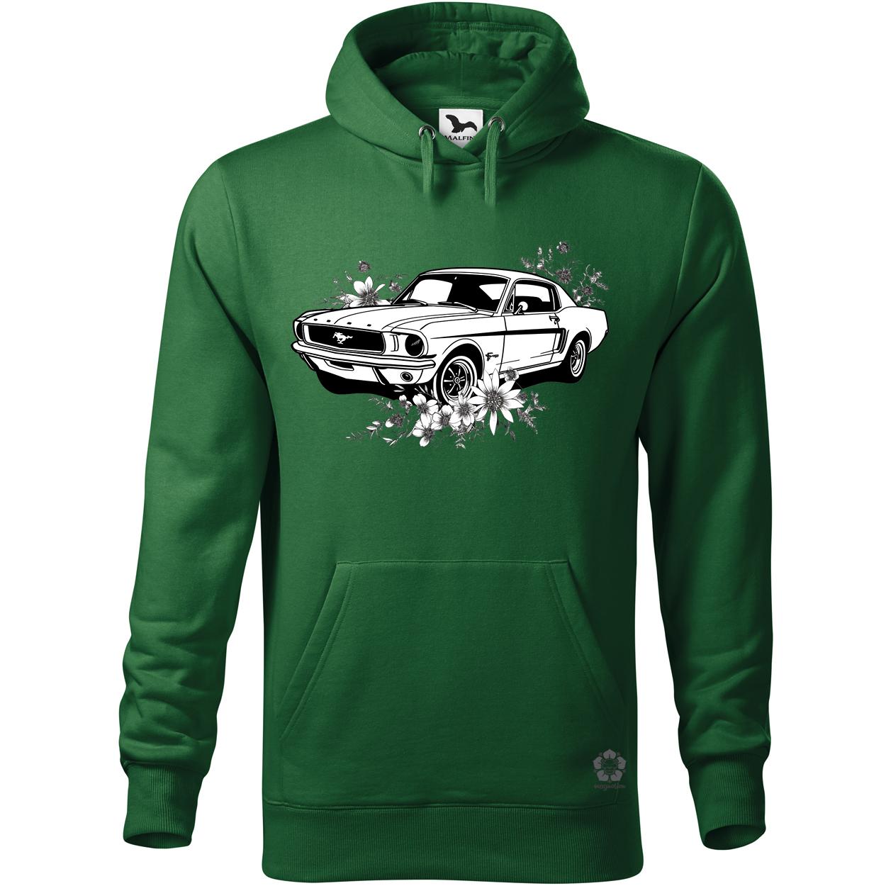 Mustang és virágok rajz v2 egyedi  pulóver 