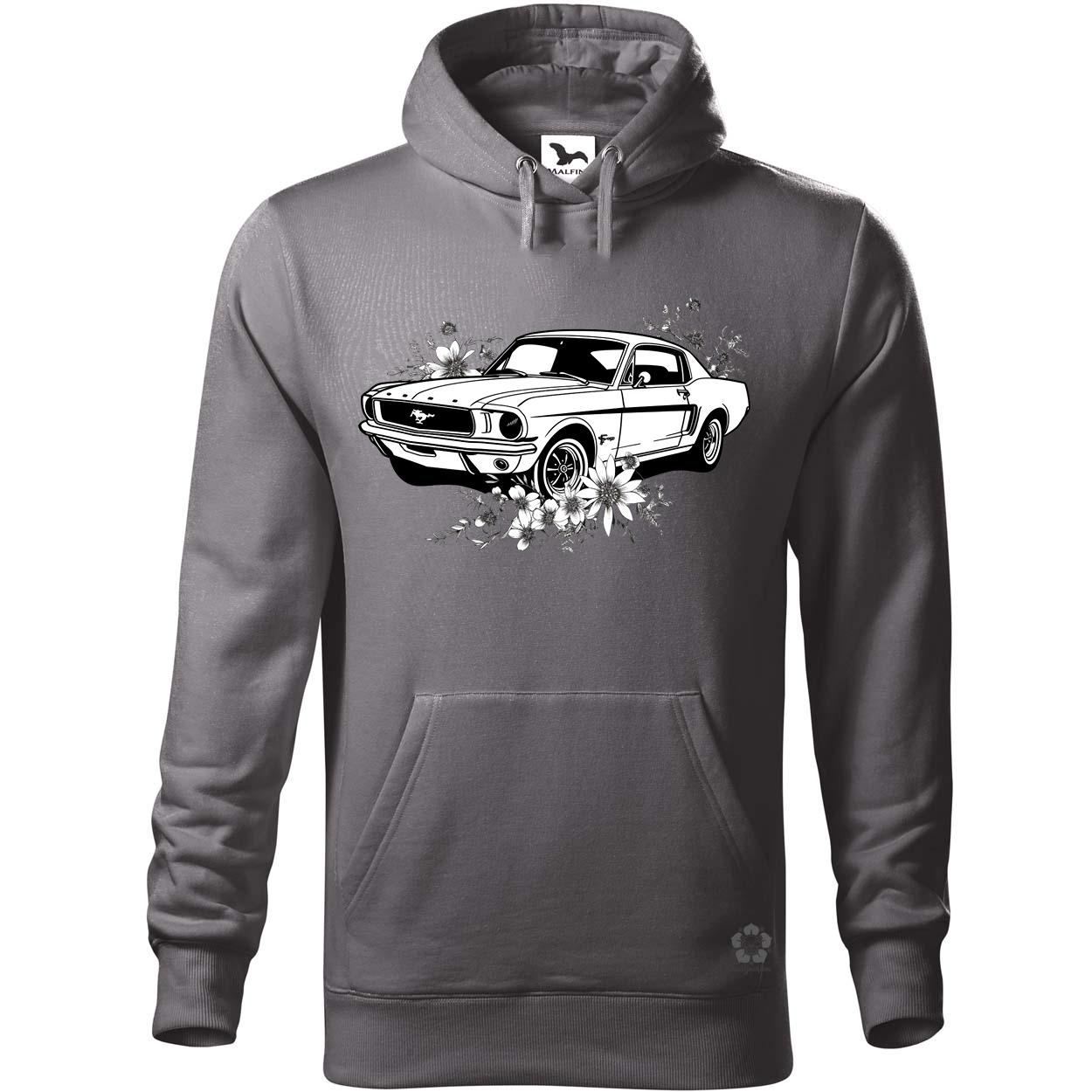 Mustang és virágok rajz v2 egyedi  pulóver 