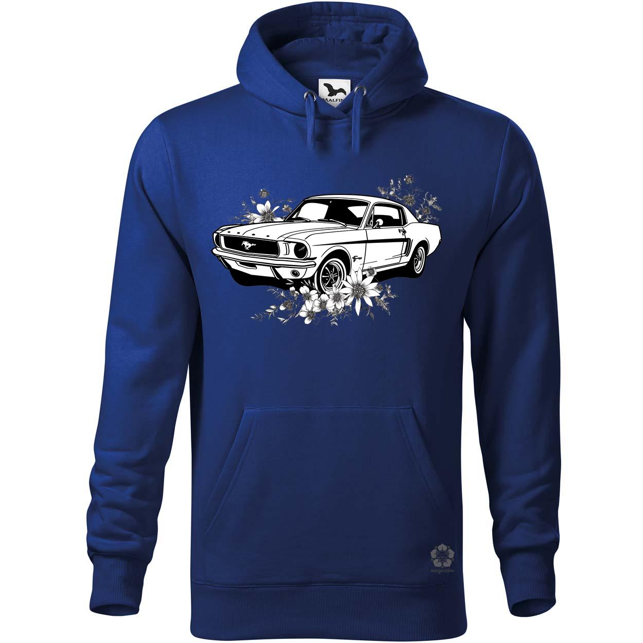 Mustang és virágok rajz v2 egyedi  pulóver 