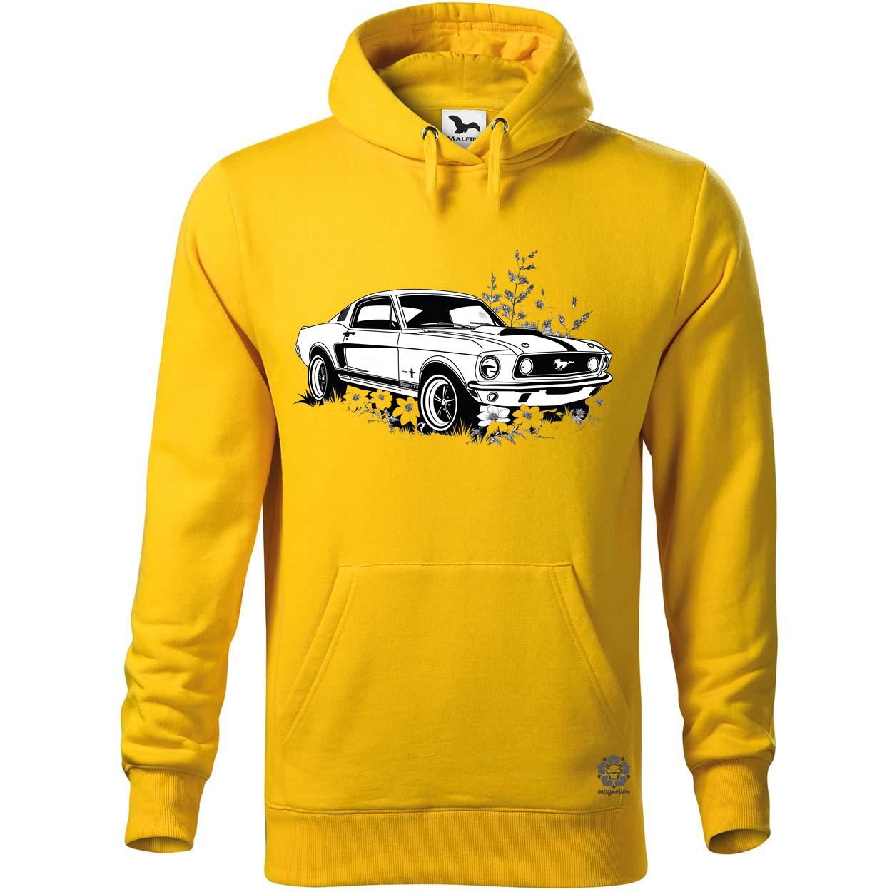 Mustang és virágok rajz v3 egyedi  pulóver 