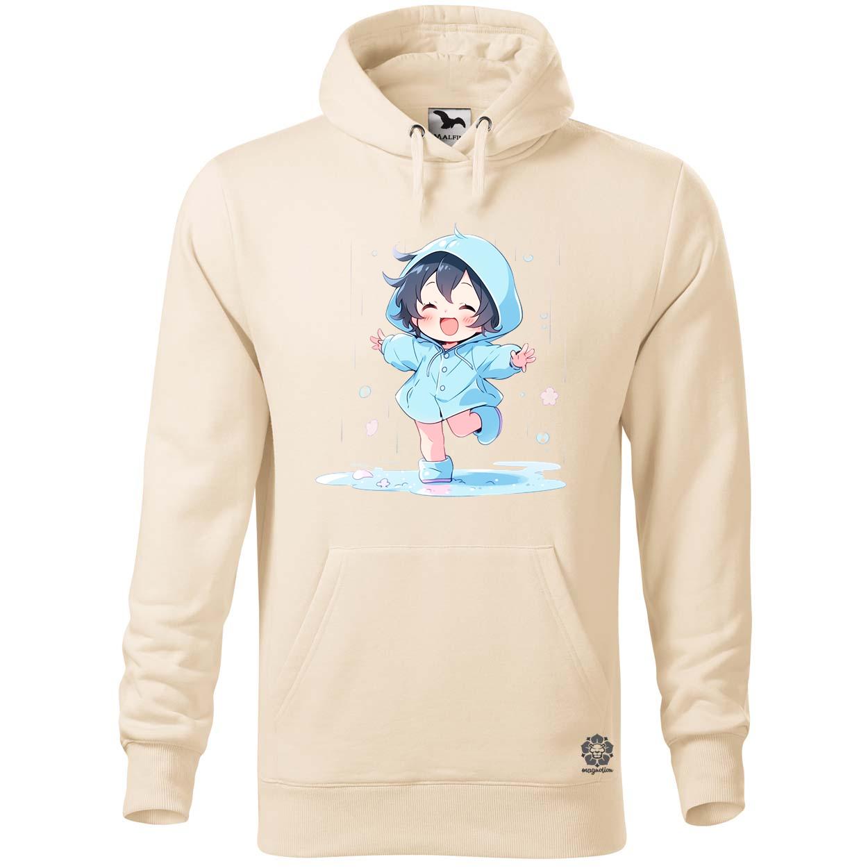 Chibi lány esőben táncol v4 egyedi  pulóver 