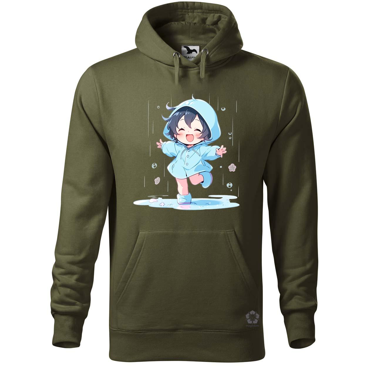 Chibi lány esőben táncol v4 egyedi  pulóver 