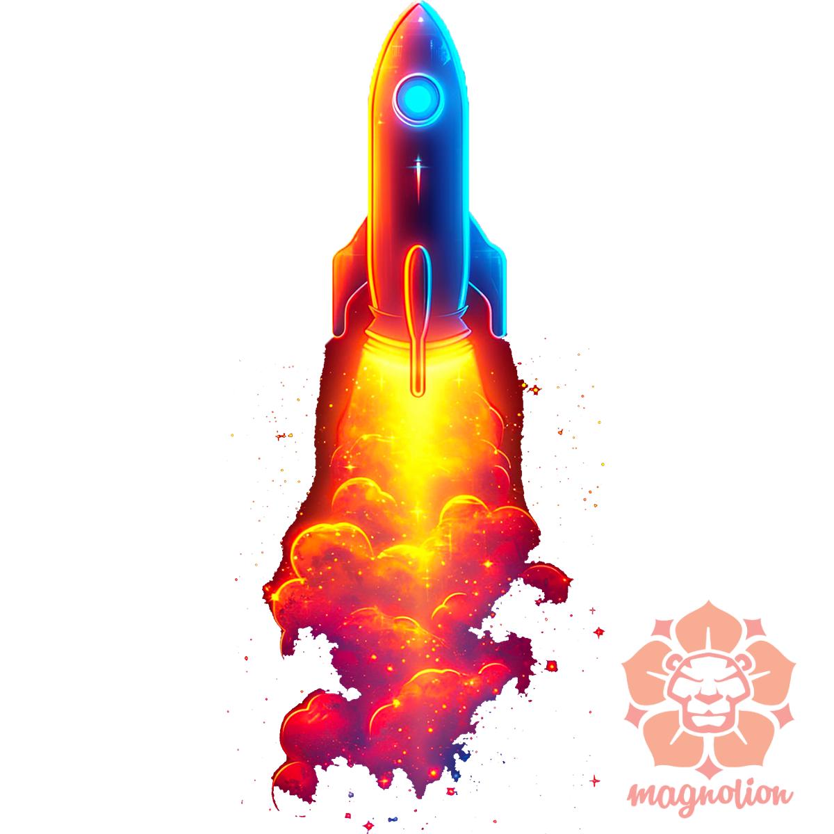 neon rakéta kilövés v7 egyedi  pulóver 