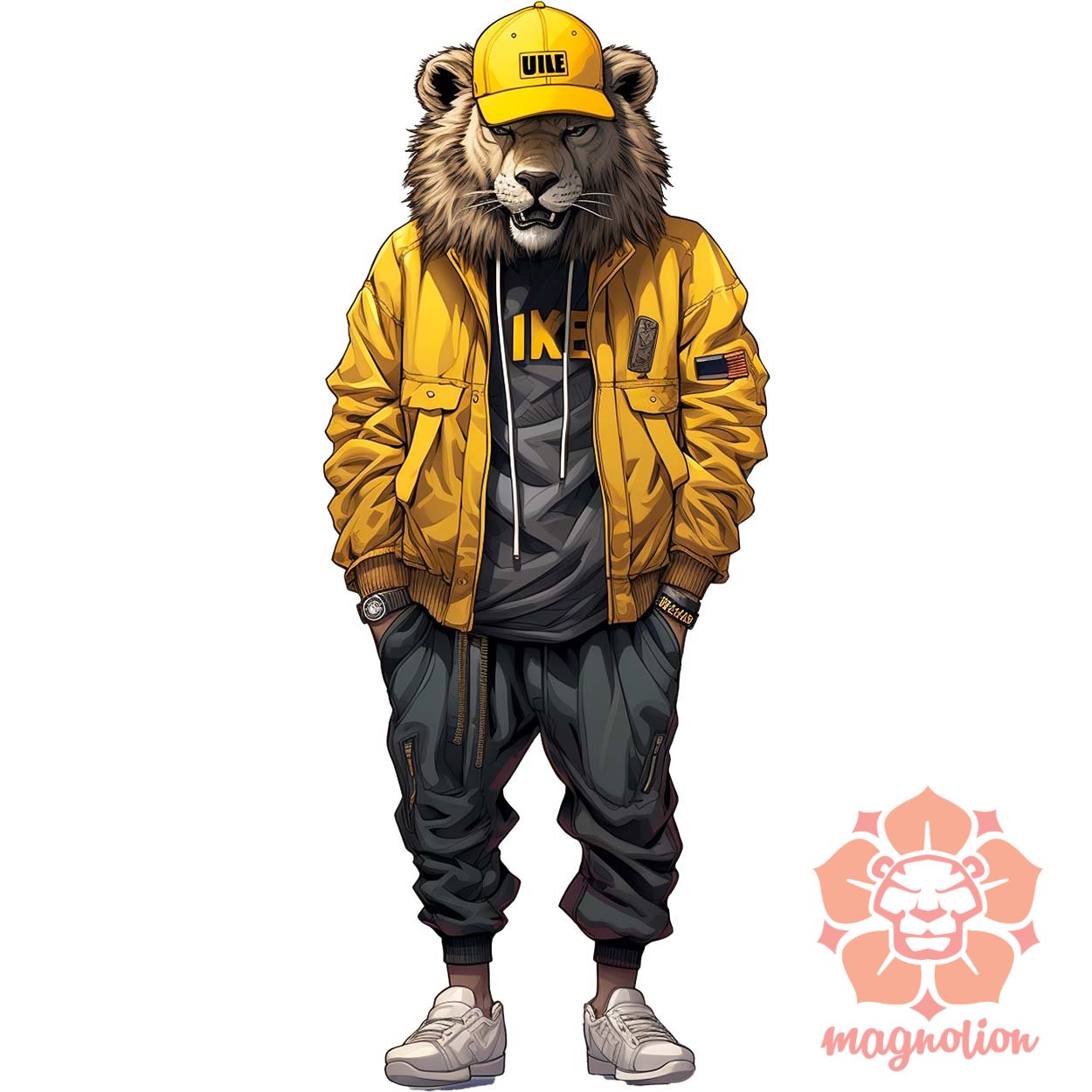 Hiphop oroszlán v5 egyedi  pulóver 