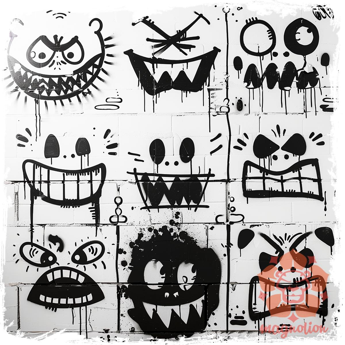 Smile graffiti v11 egyedi  pulóver 