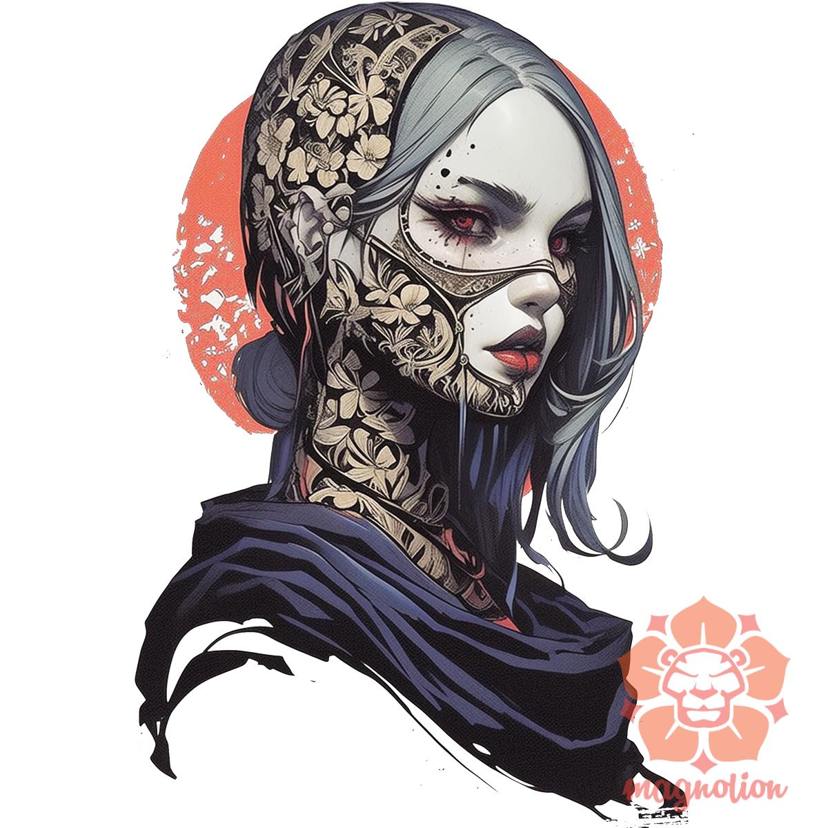 Dark cyberpunk portré v5 egyedi póló 