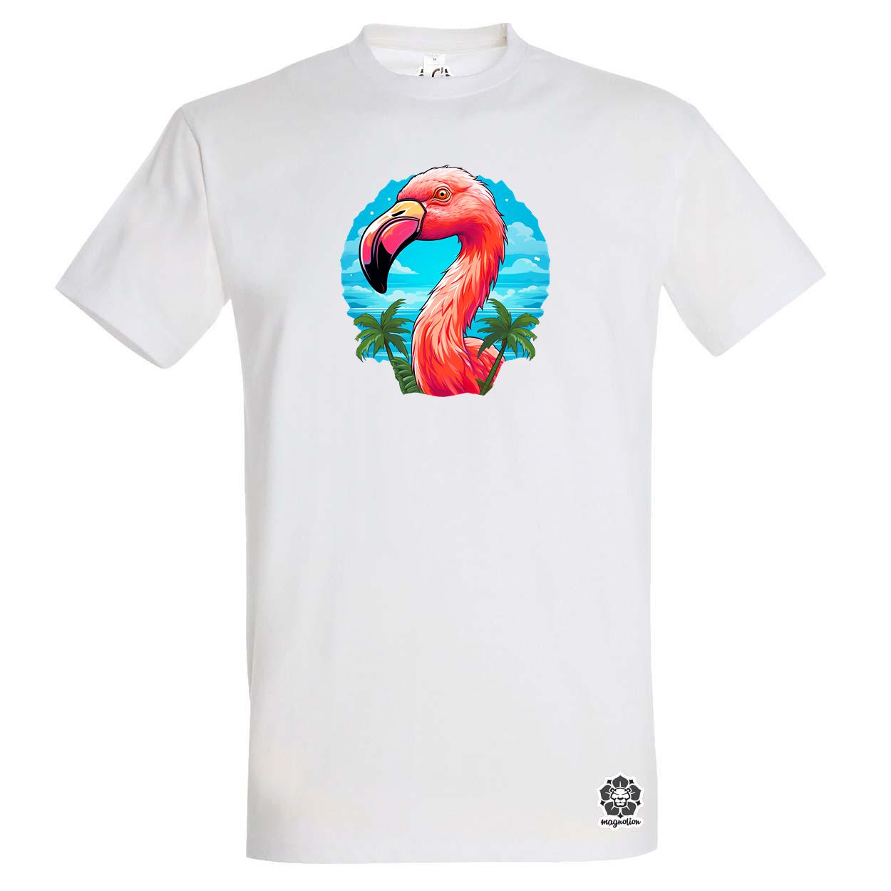 Flamingó nyaral v1 egyedi póló 