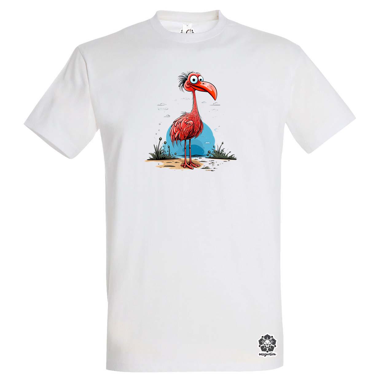 Flamingó nyaral v3 egyedi póló 
