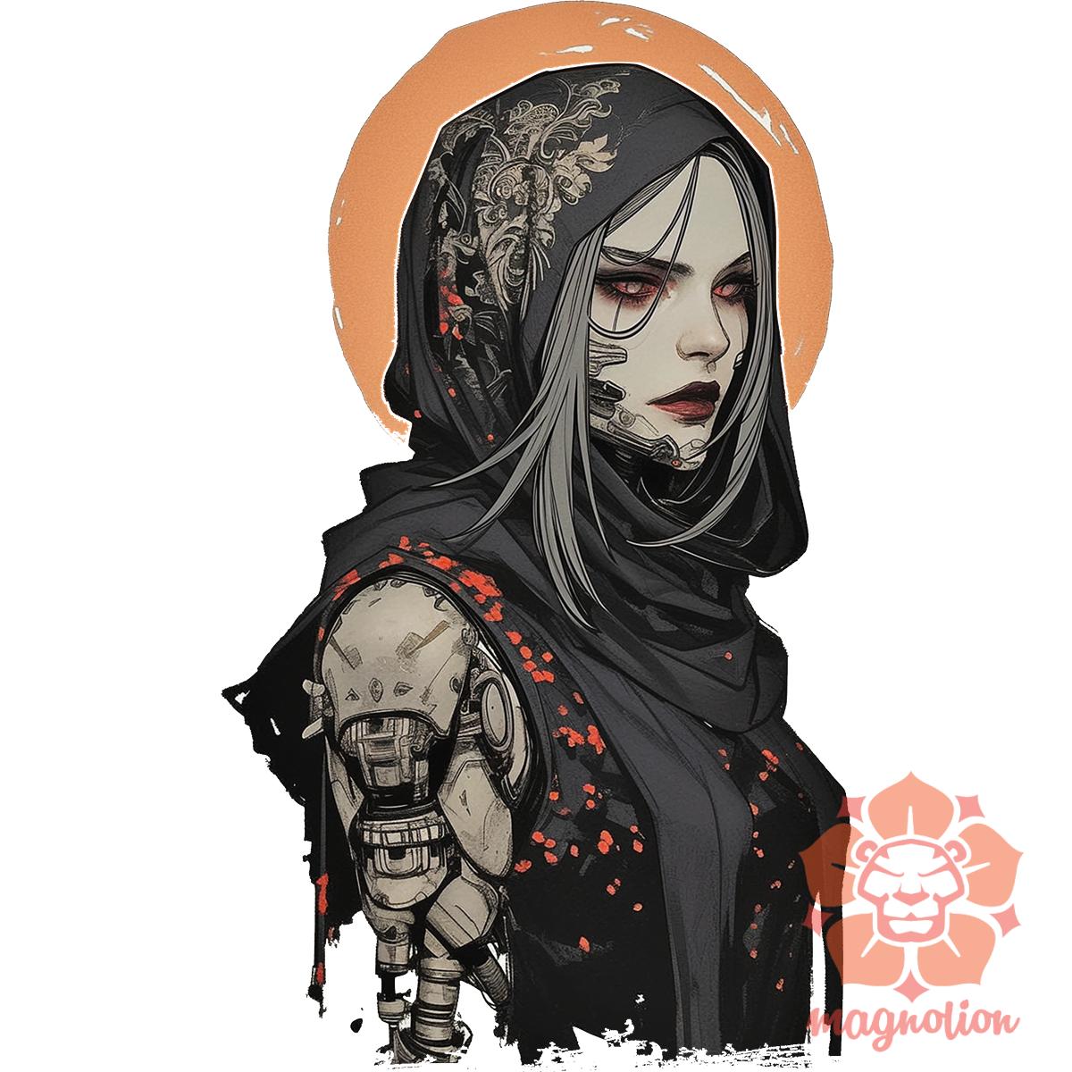 Dark cyberpunk portré v15 egyedi  pulóver 