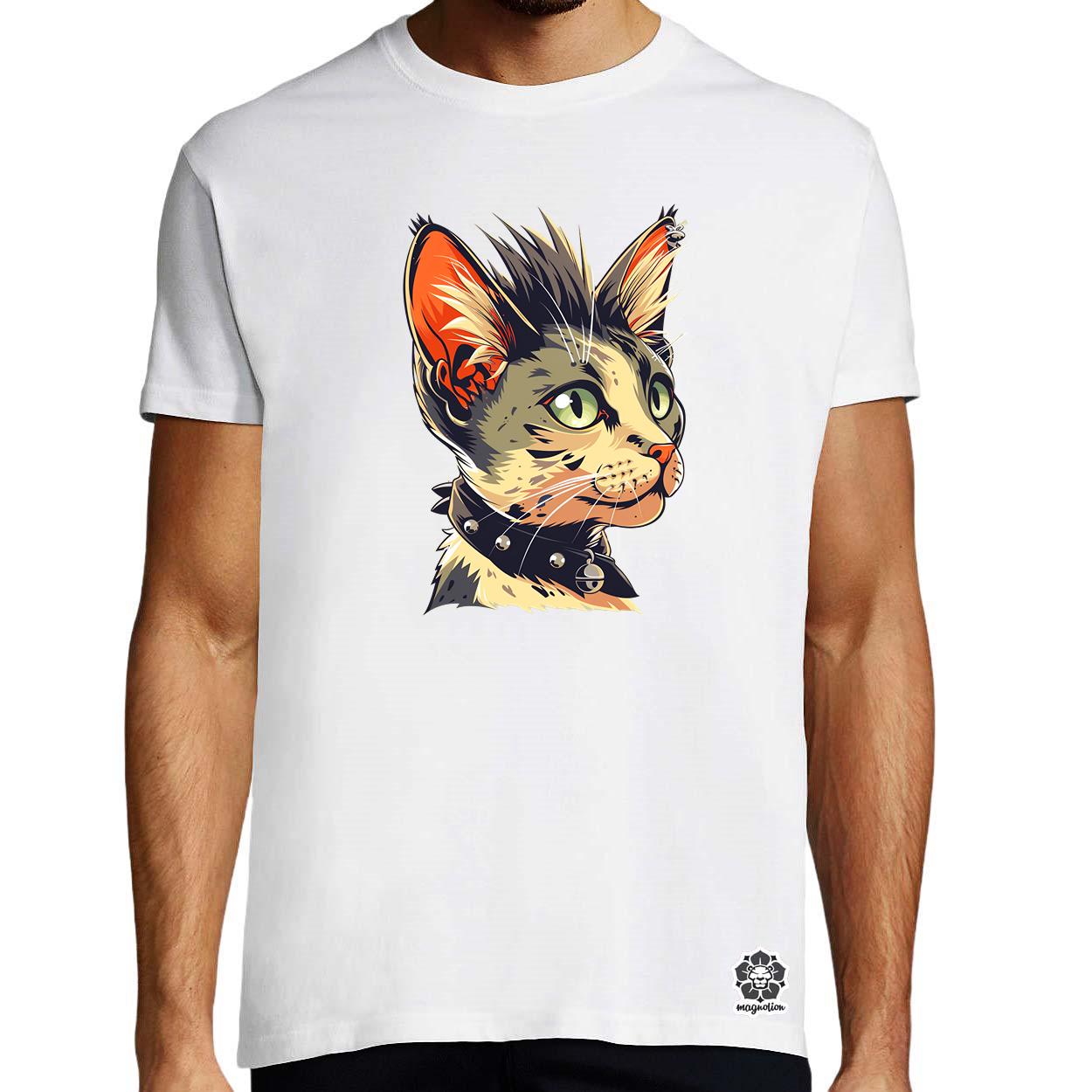 Punk cica v1 egyedi póló 