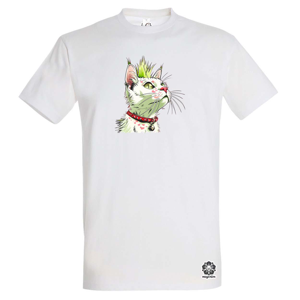 Punk cica v3 egyedi póló 