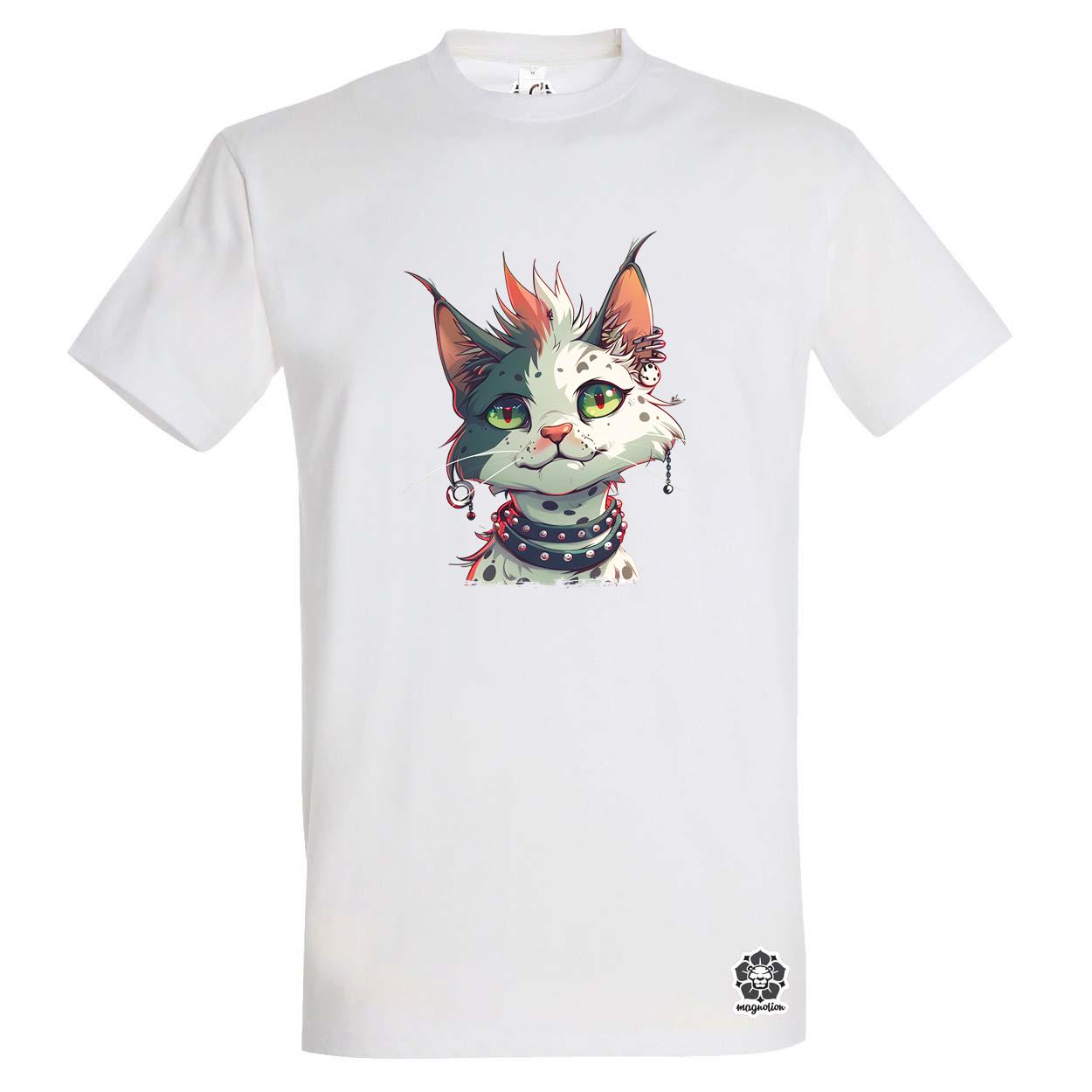 Punk cica v4 egyedi póló 