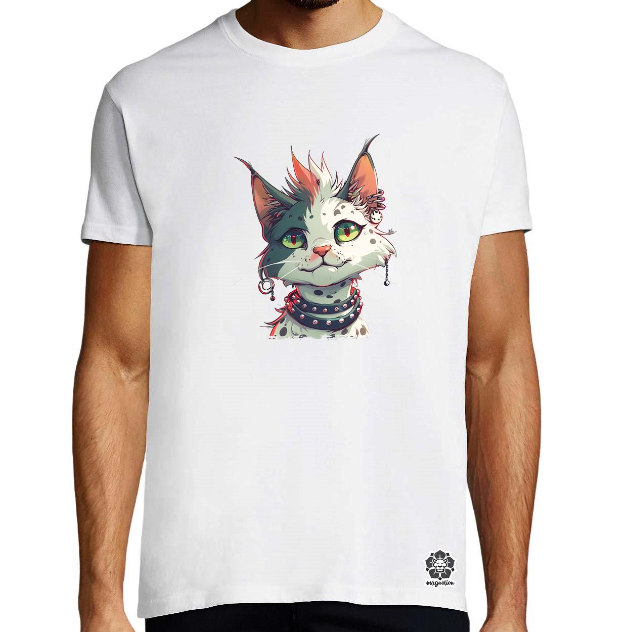 Punk cica v4 egyedi póló 