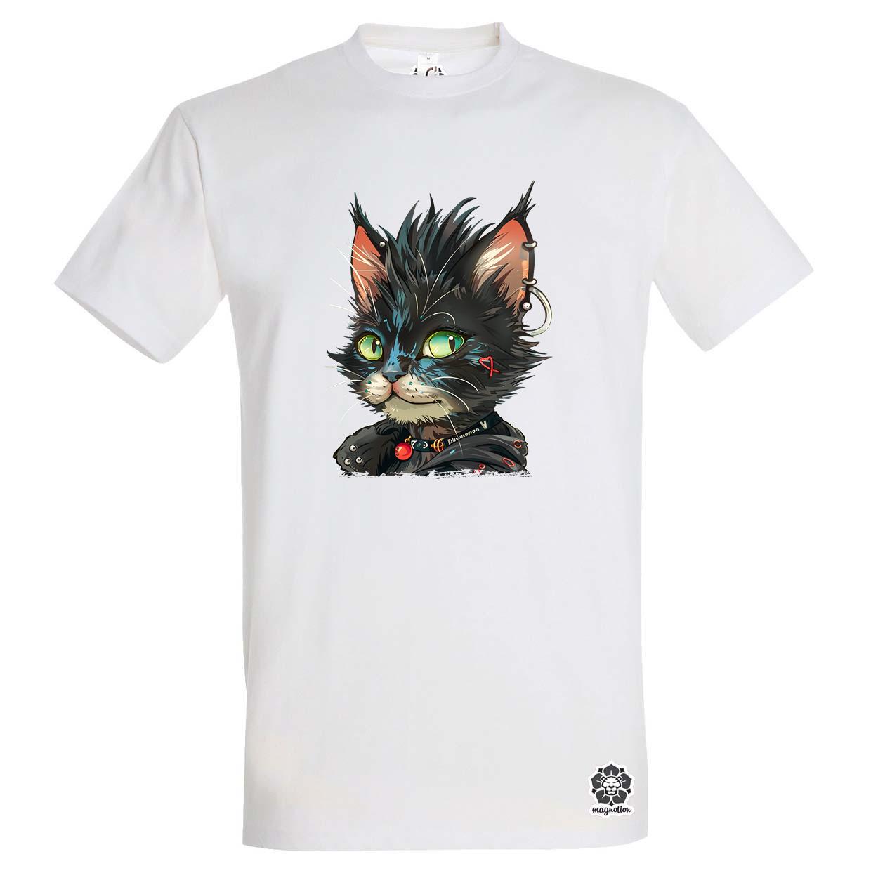 Punk cica v5 egyedi póló 