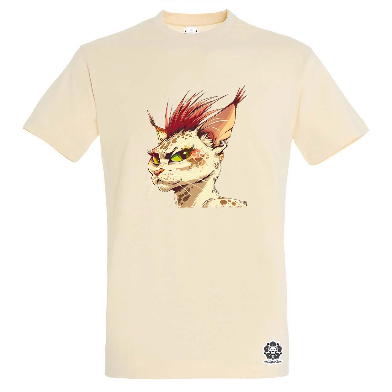 Punk cica v8 egyedi póló 