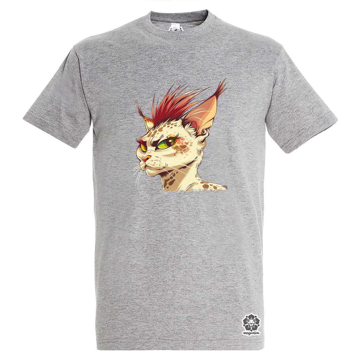 Punk cica v8 egyedi póló 