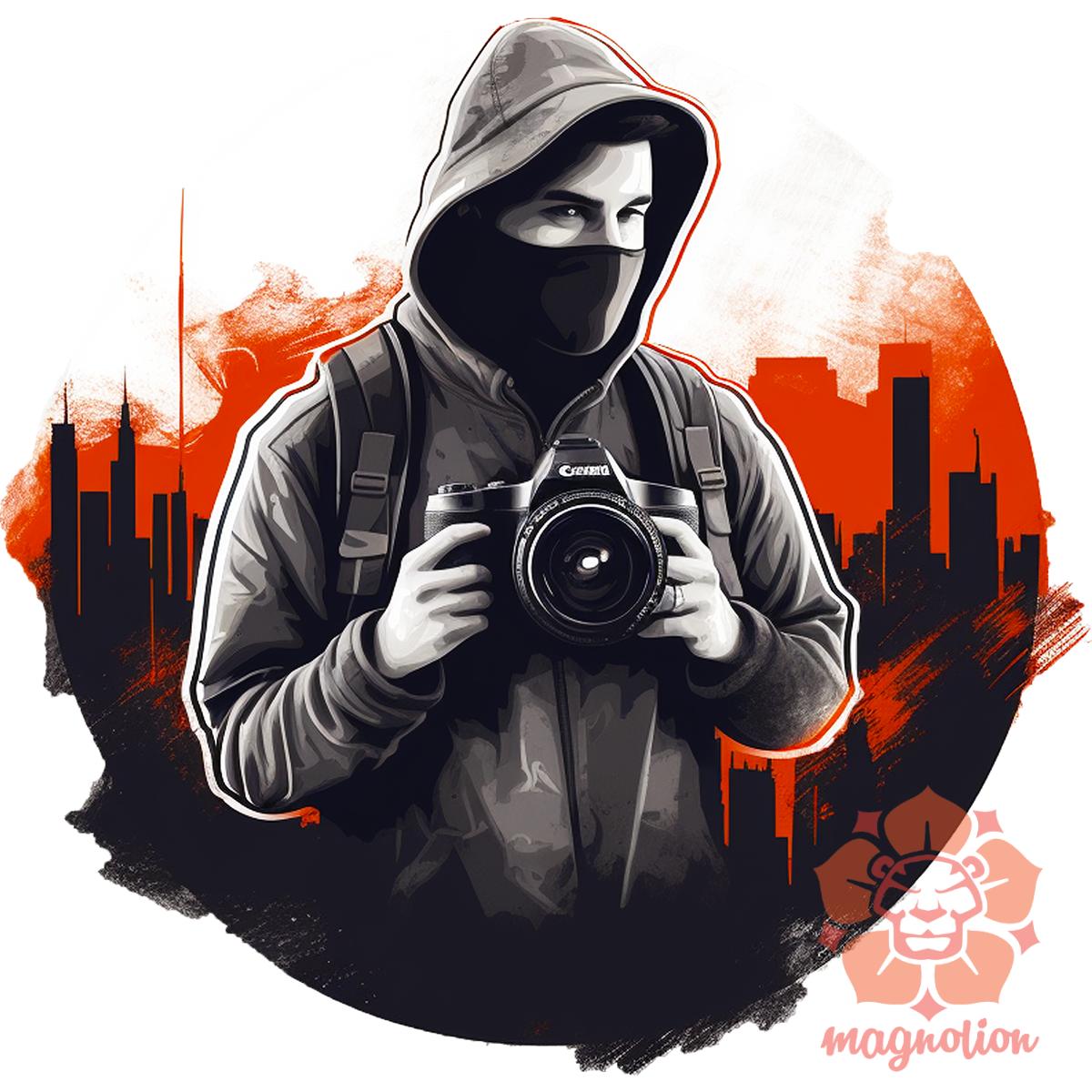 Utcai fotós v4 egyedi póló 