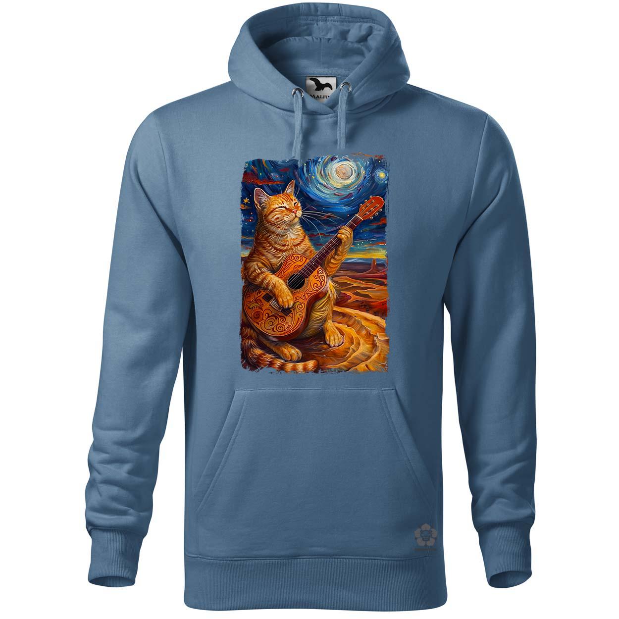 Cica gitározik v7 egyedi  pulóver 