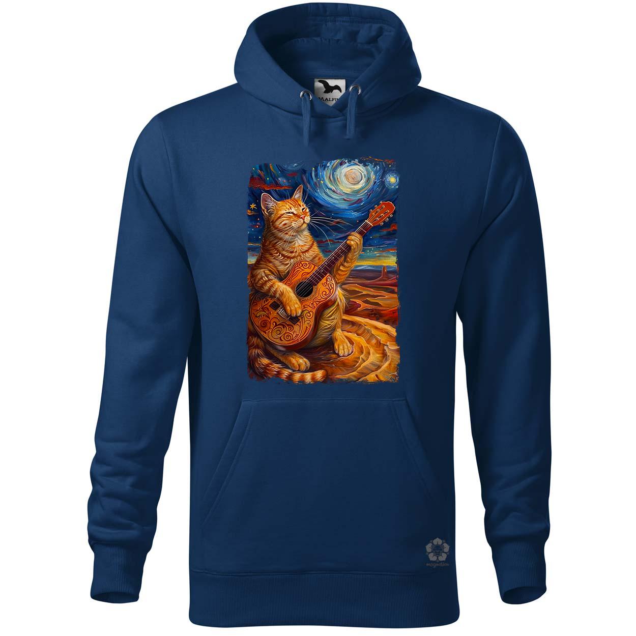 Cica gitározik v7 egyedi  pulóver 