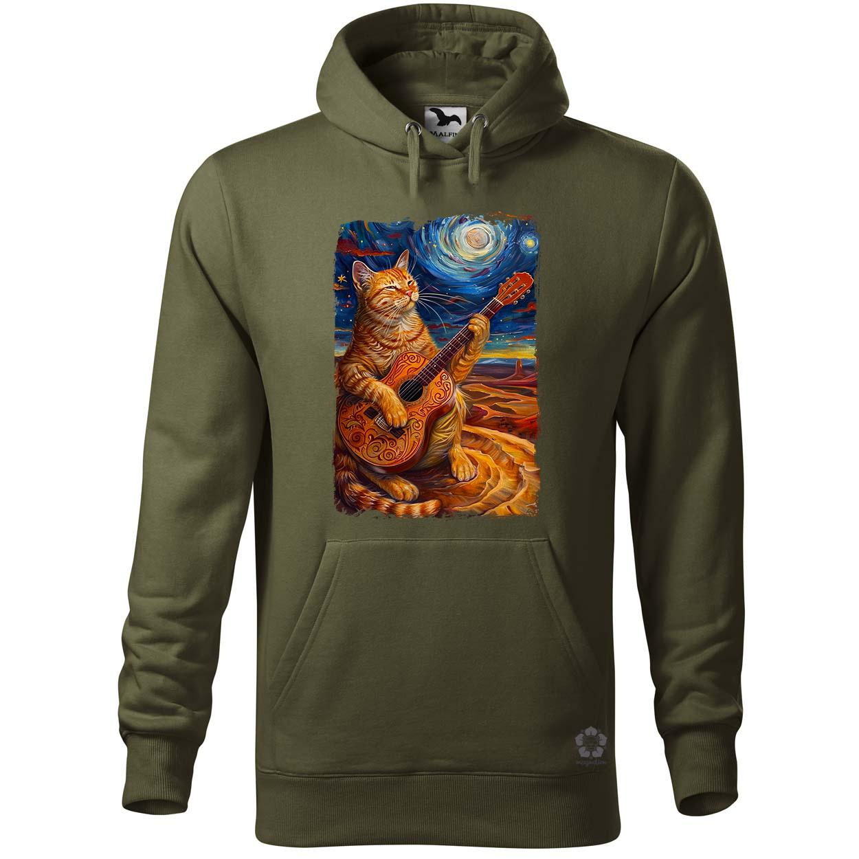 Cica gitározik v7 egyedi  pulóver 