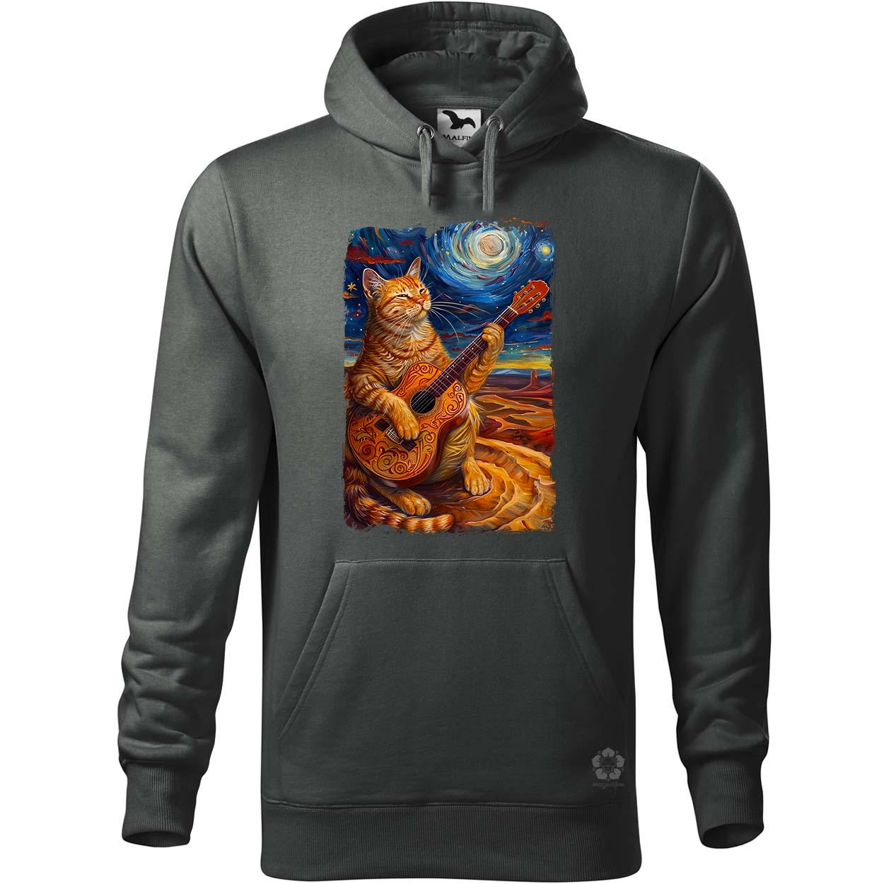 Cica gitározik v7 egyedi  pulóver 