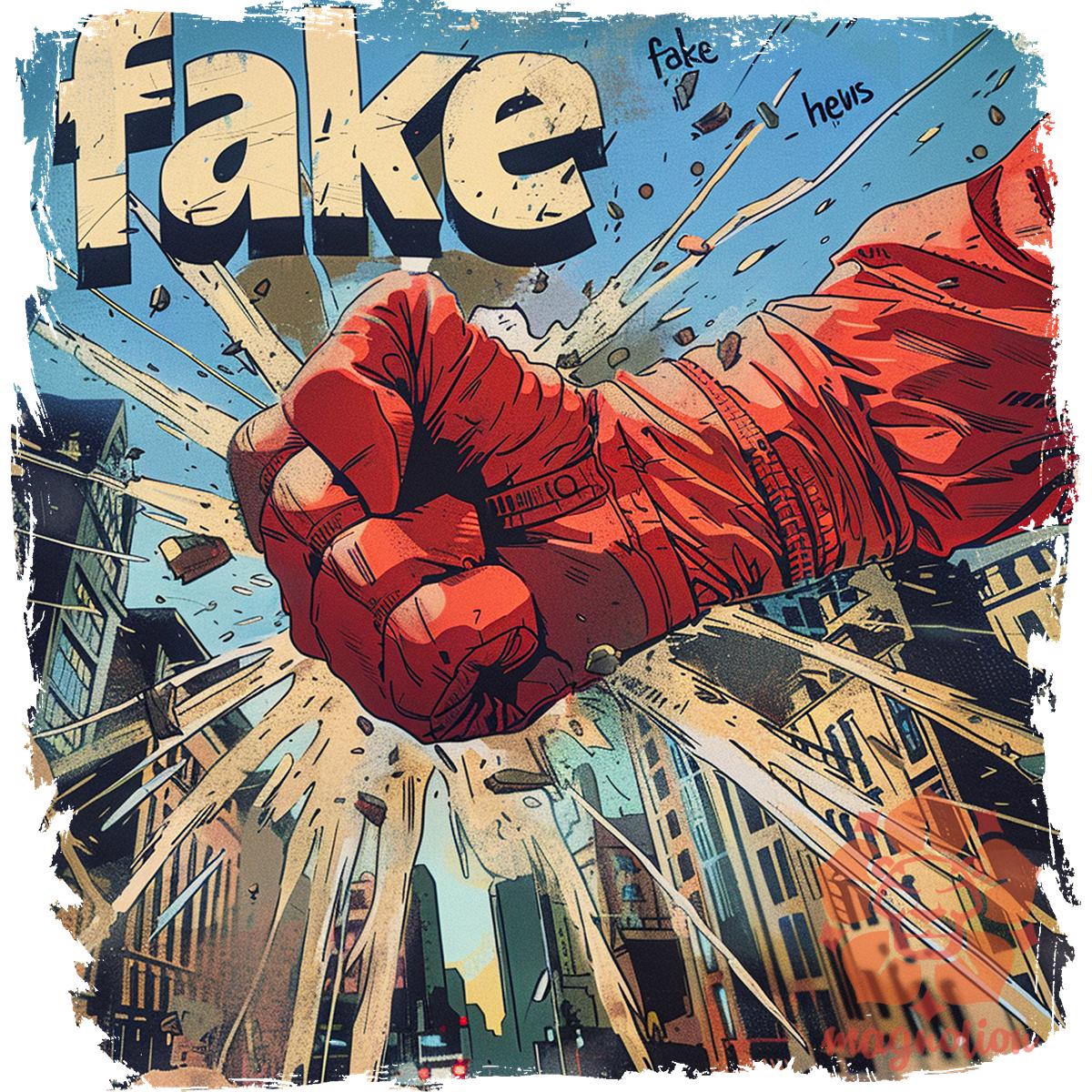 Fake News v1 egyedi póló 