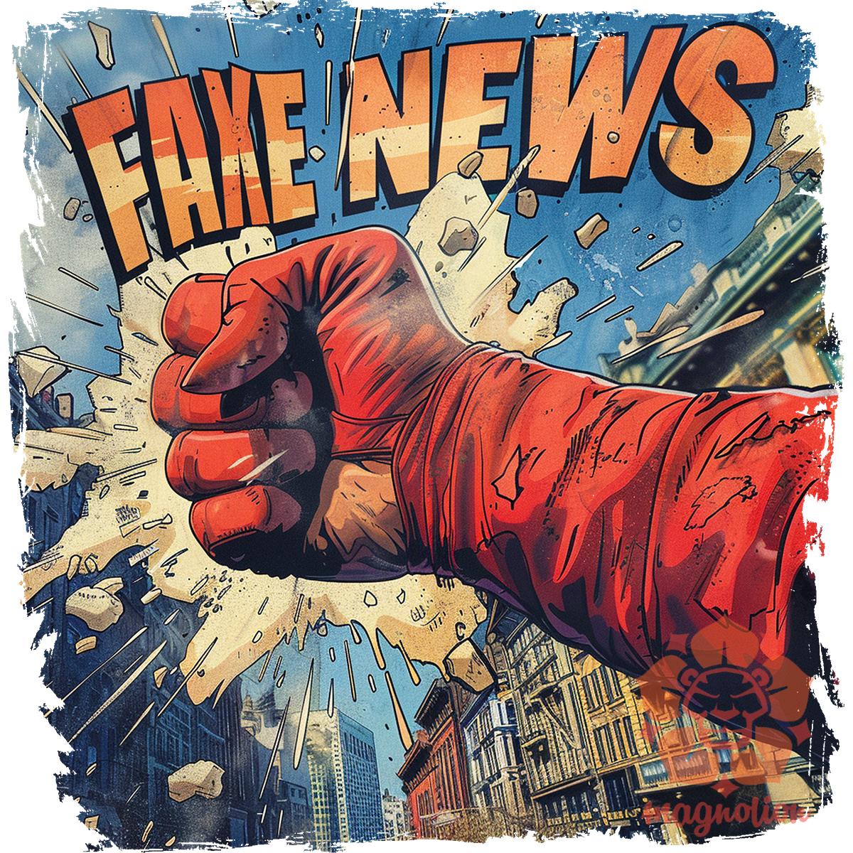 Fake News v4 egyedi póló 