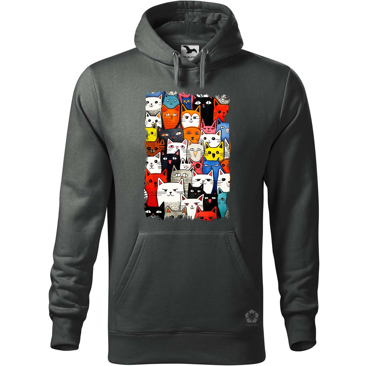 Macska kollázs v18 egyedi  pulóver 
