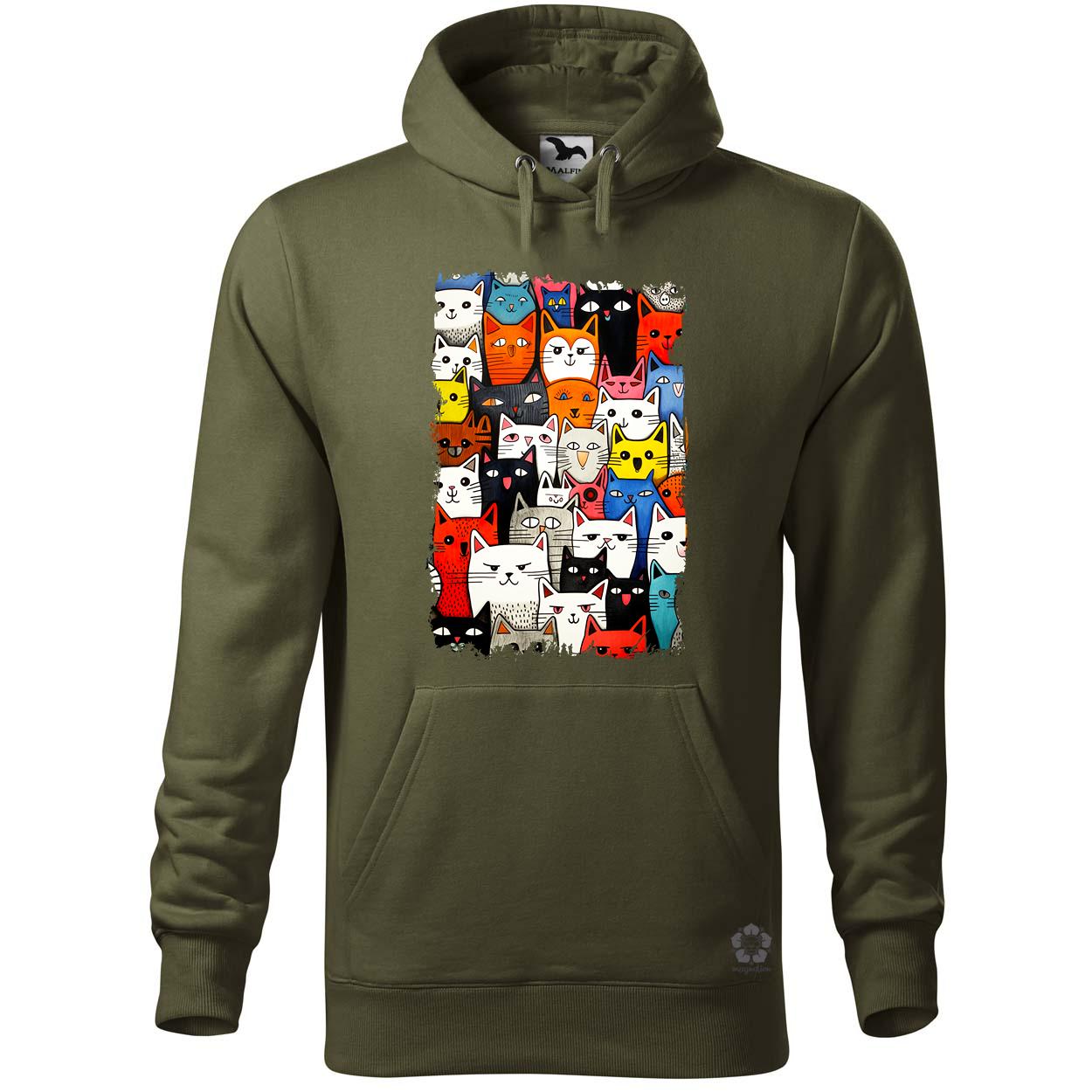 Macska kollázs v18 egyedi  pulóver 