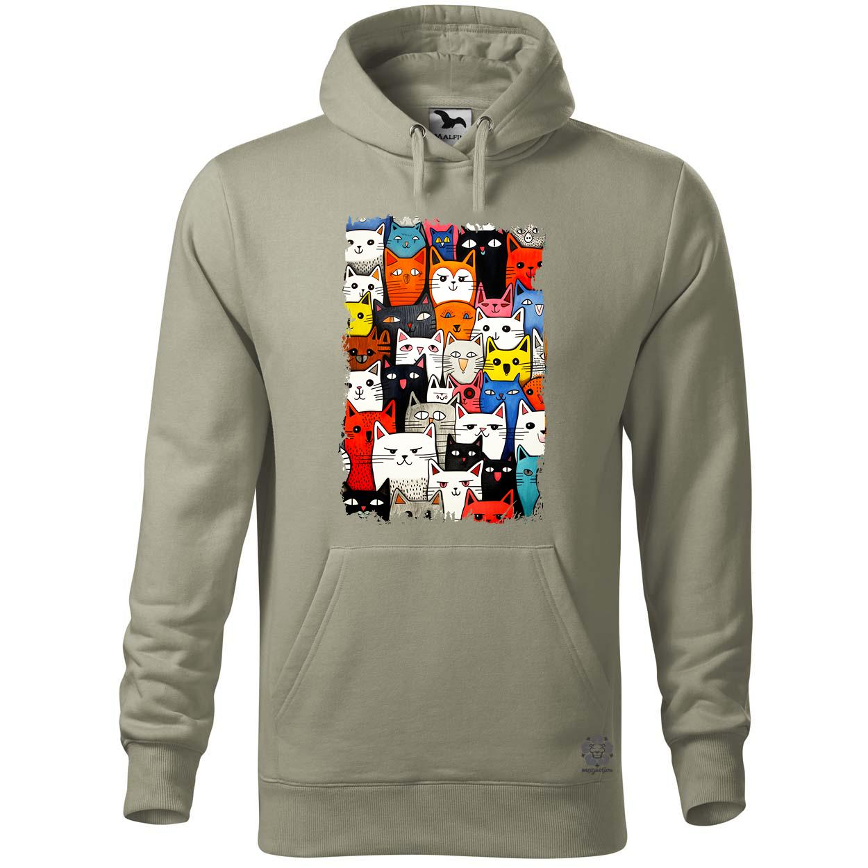 Macska kollázs v18 egyedi  pulóver 