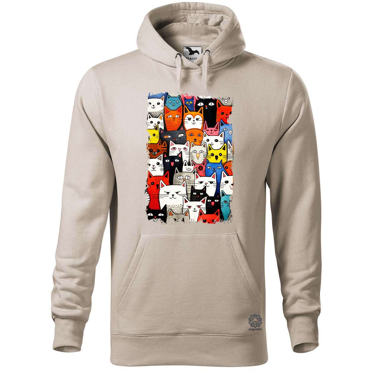 Macska kollázs v18 egyedi  pulóver 