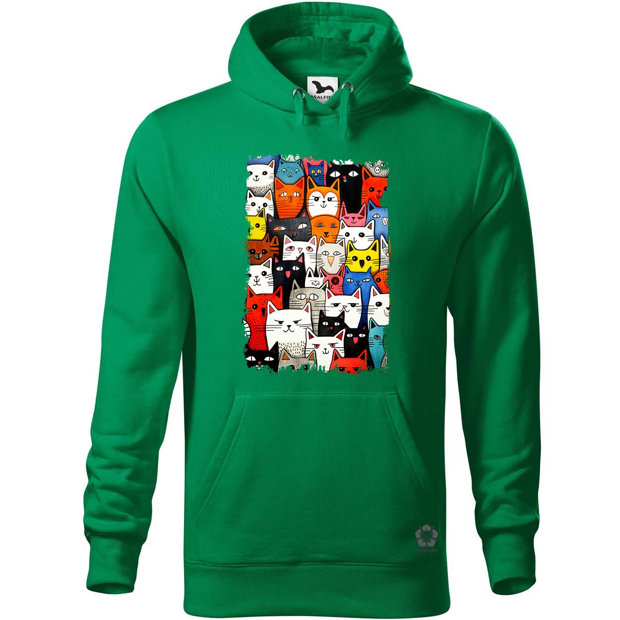 Macska kollázs v18 egyedi  pulóver 