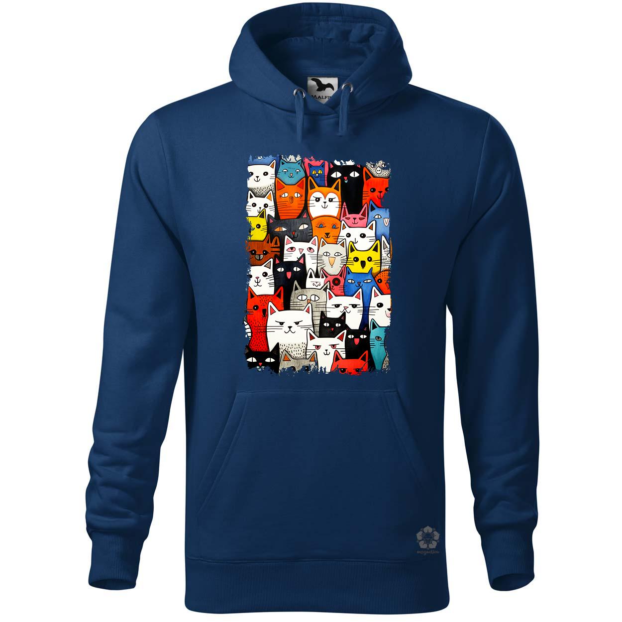 Macska kollázs v18 egyedi  pulóver 