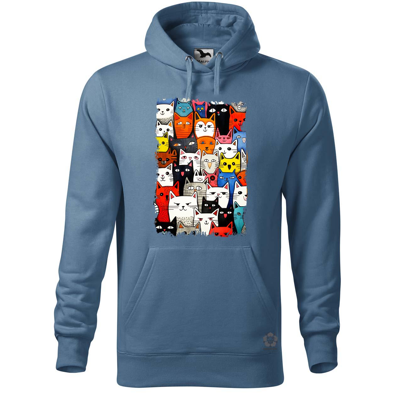 Macska kollázs v18 egyedi  pulóver 