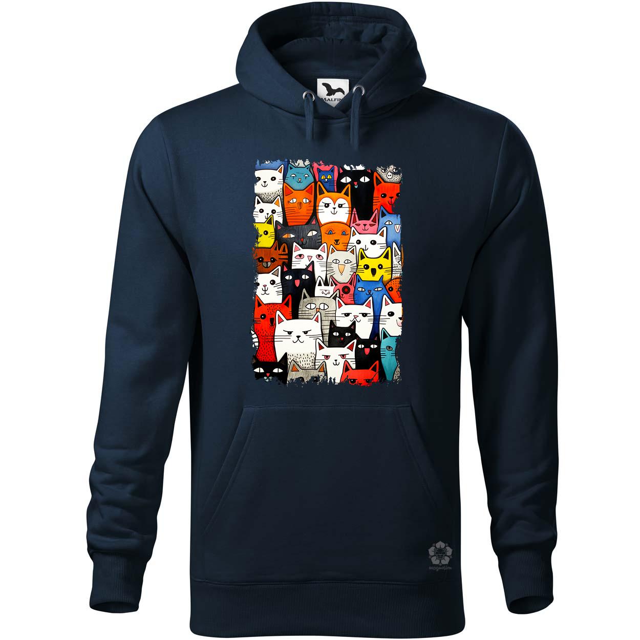 Macska kollázs v18 egyedi  pulóver 