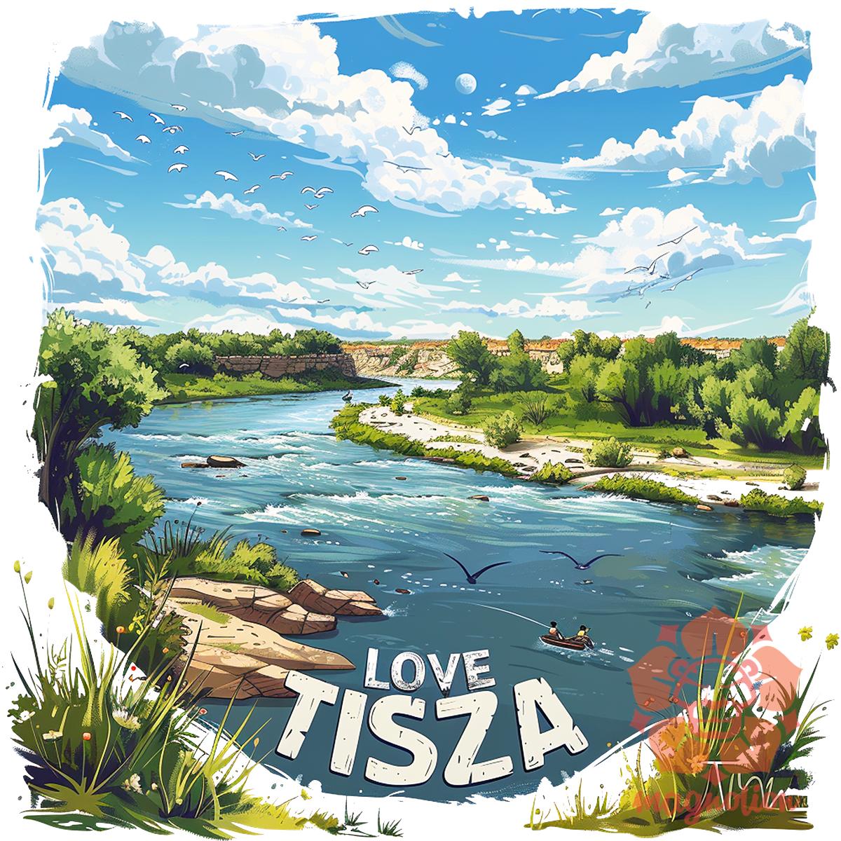 Love Tisza v21 egyedi póló 