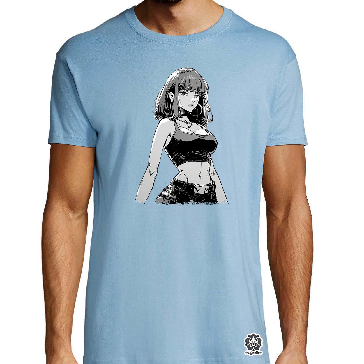 Manga lány v3 egyedi póló 