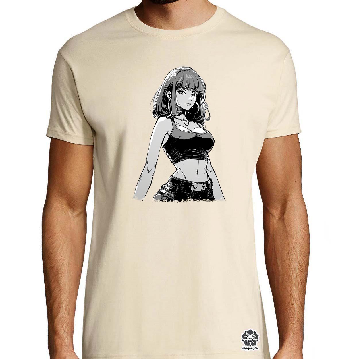 Manga lány v3 egyedi póló 