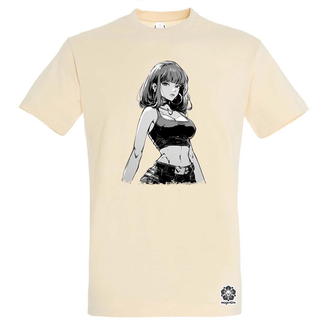 Manga lány v3 egyedi póló 
