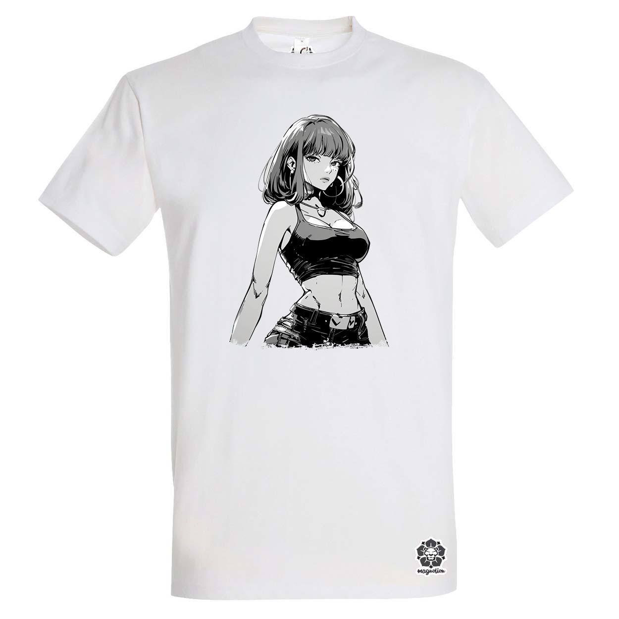 Manga lány v3 egyedi póló 