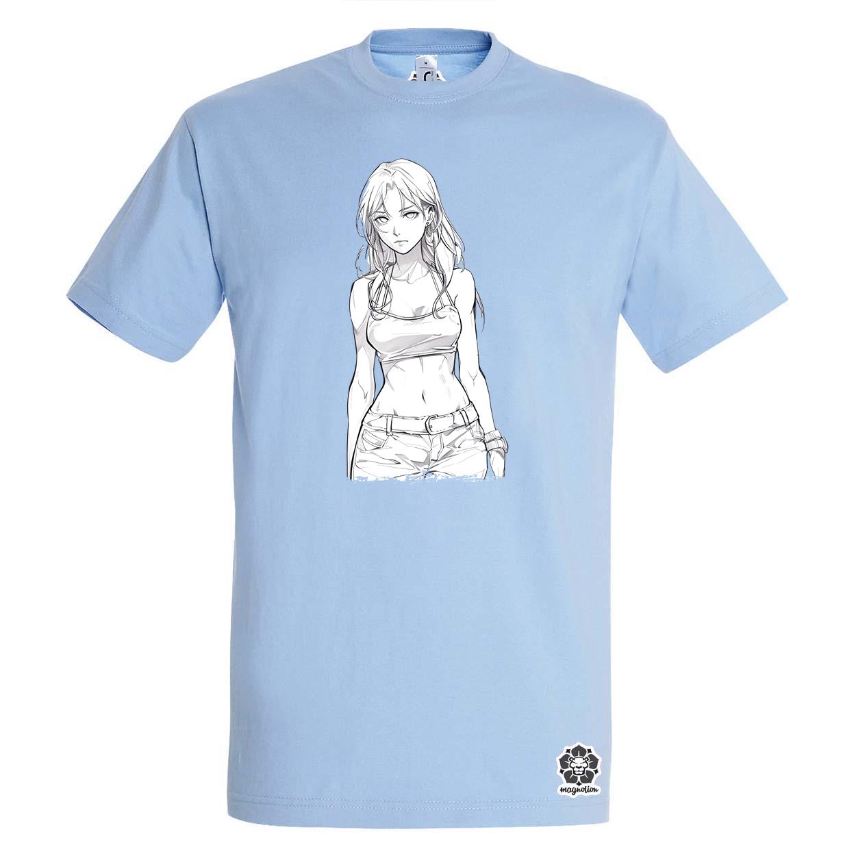 Manga lány v4 egyedi póló 
