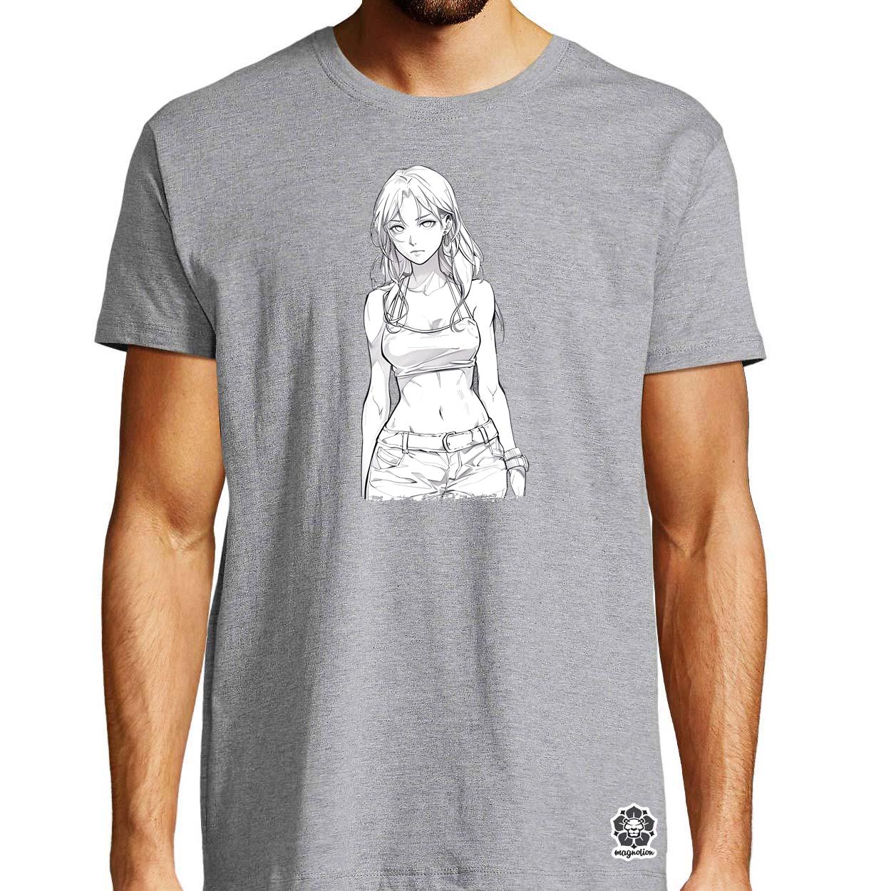 Manga lány v4 egyedi póló 