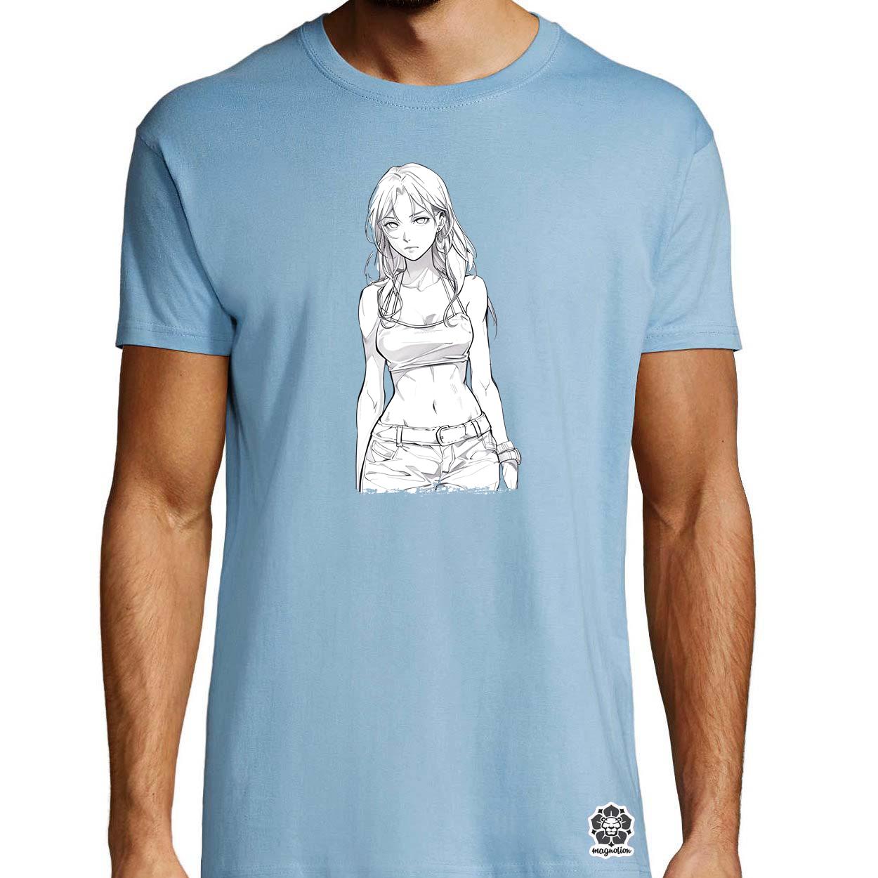 Manga lány v4 egyedi póló 