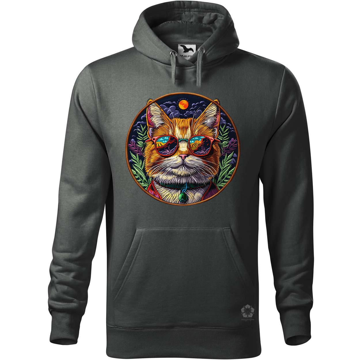 Hímzett macska v4 egyedi  pulóver 
