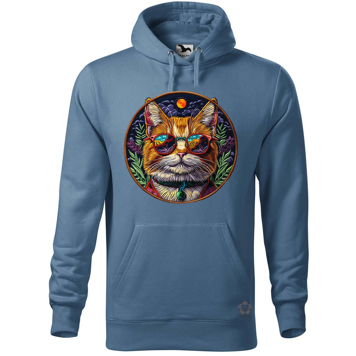 Hímzett macska v4 egyedi  pulóver 