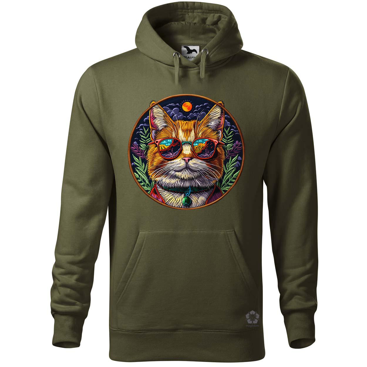 Hímzett macska v4 egyedi  pulóver 