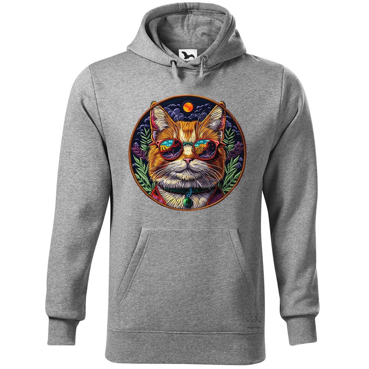 Hímzett macska v4 egyedi  pulóver 