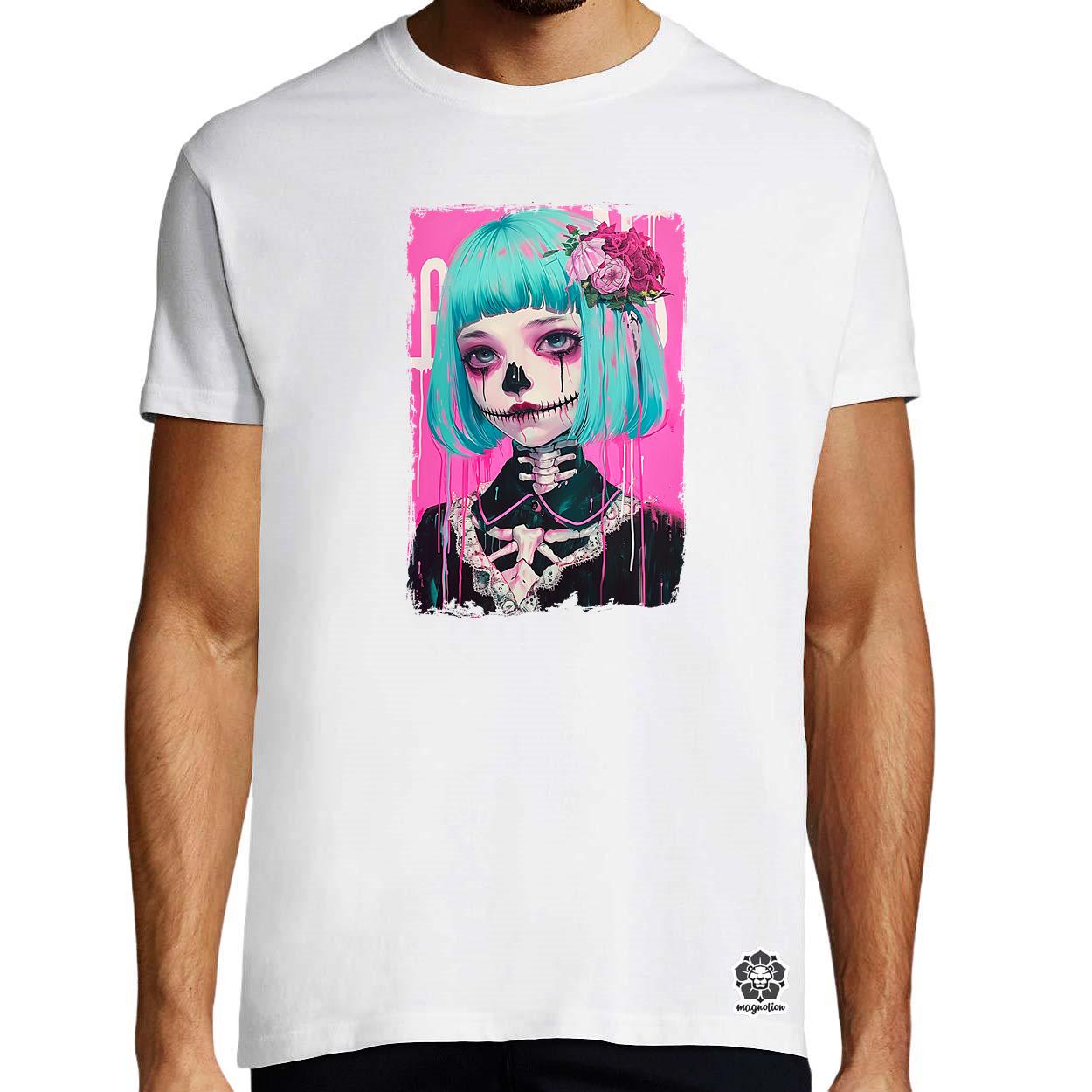 Anime koponya lány v3 egyedi póló 