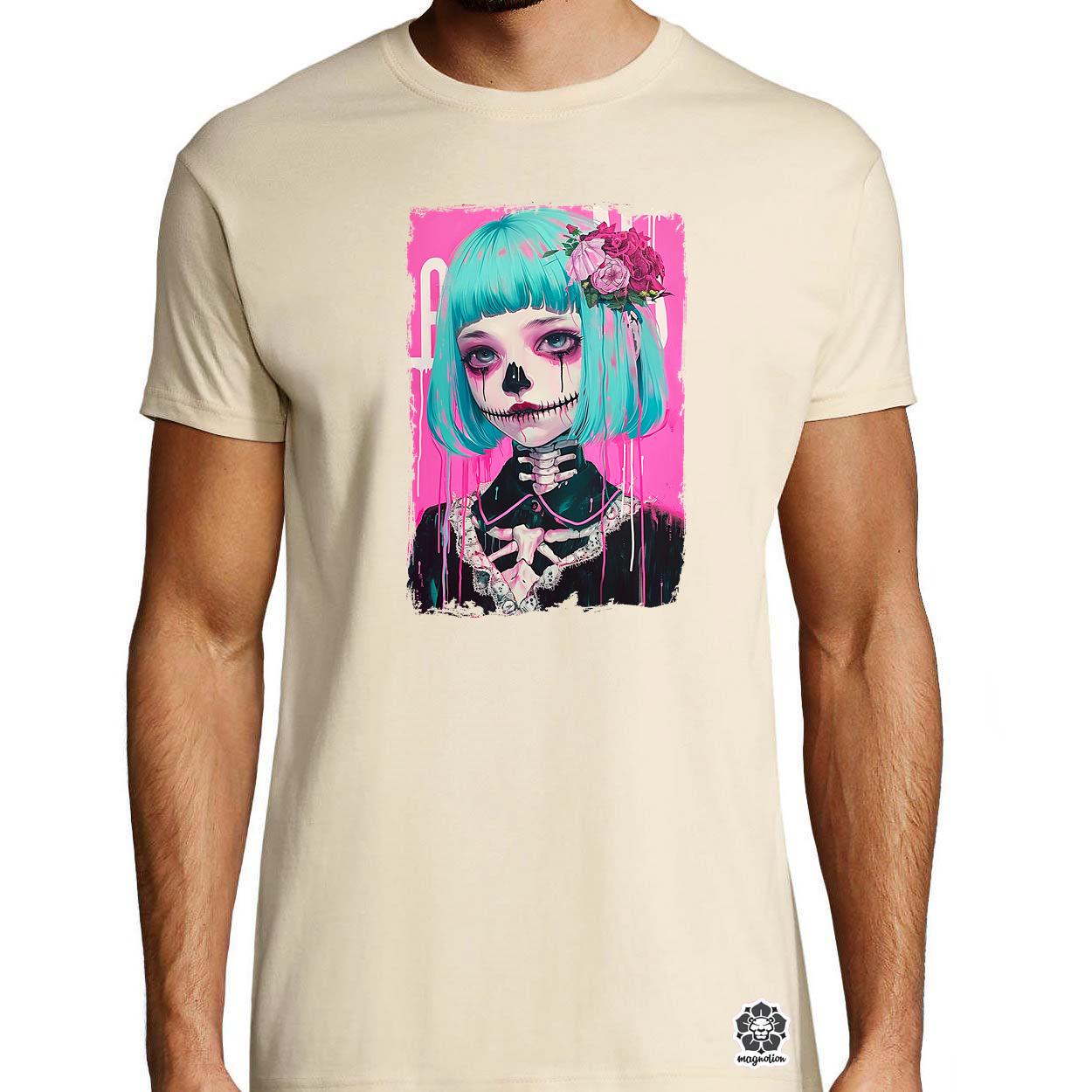 Anime koponya lány v3 egyedi póló 